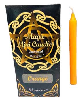 1/2" dia 5" long Orange chime candle 20 pack