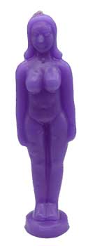 6 3/4" Purple Woman candle