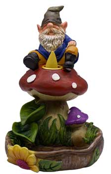 6 3/4" Gnome back flow incense burner