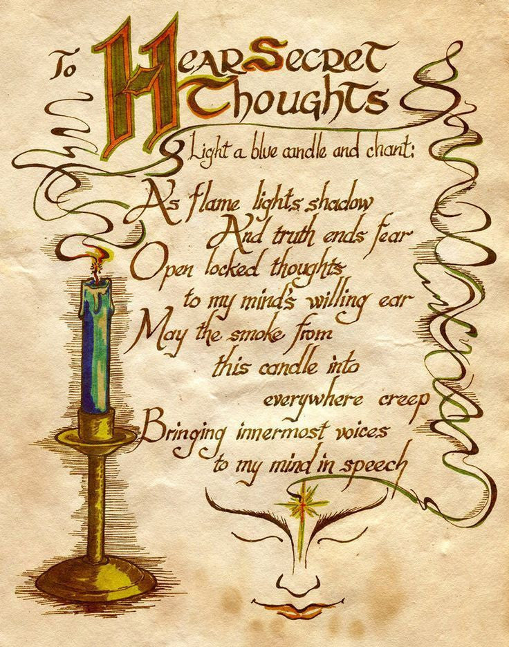 To Hear Secret Thoughts Chant (Printable Spell Pages) | Witches Of The Craft®