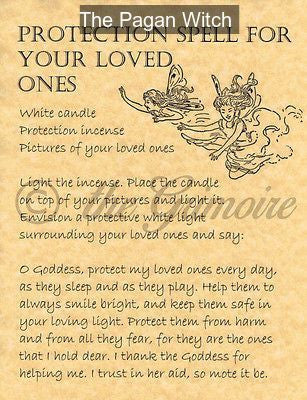 Protection Spell for your Loved Ones, BOS Page, Book of Shadows Pages, Wicca