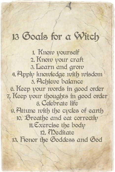 Lovely list, but I would personally alter number 13 to say 'the Gods' - so that it is not distinctly Wiccan, of which I am not