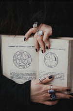 #vintage #hipster #grunge #alternative #photography #nailart #nails #nailart #blacknails #jewelry #jewellery #rings #books #book #magicbook #bookofmagic #witch #witchcraft #witches