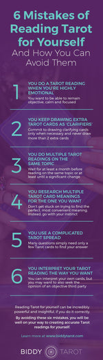 Learn the top 6 mistakes of reading #tarot for yourself.