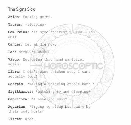 When the signs are sick