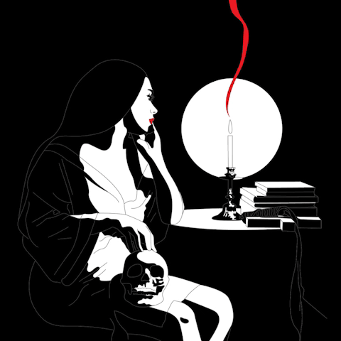 #XavieraLopez #gif #animation #dark #creepy #skull #horror #poe #darkness #gothic #scary