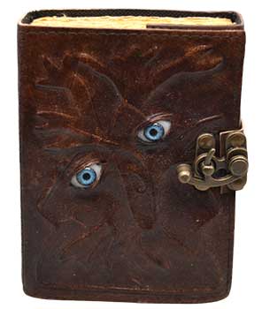 
            
                Load image into Gallery viewer, Two Eyes aged looking paper leather w/ latch
            
        