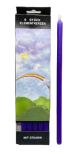 10" Purple chime candle 6 pack