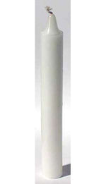 White 6" Taper Candle (off white in color)