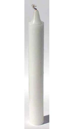 
            
                Load image into Gallery viewer, White 6&amp;quot; Taper Candle (off white in color)
            
        
