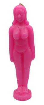 6 3/4" Pink Woman candle