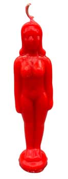 
            
                Load image into Gallery viewer, 6 3/4&amp;quot; Red Woman candle
            
        