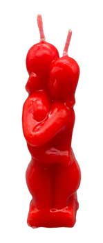 5" Red Lovers candle