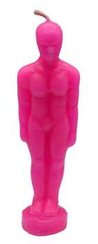 
            
                Load image into Gallery viewer, 6 3/4&amp;quot; Pink Man candle
            
        