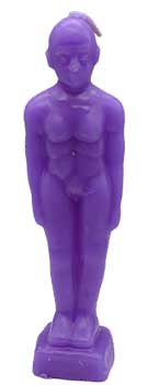 6 3/4" Purple Man candle