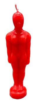 
            
                Load image into Gallery viewer, 6 3/4&amp;quot; Red Man candle
            
        