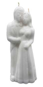 9 1/2" White Marriage candle