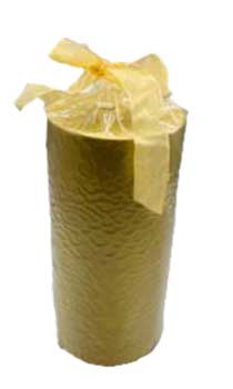 3"x6" Gold pillar candle