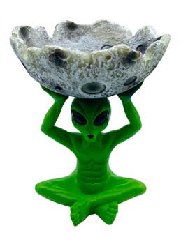 5 1/4" Alien holding Moon ashtray