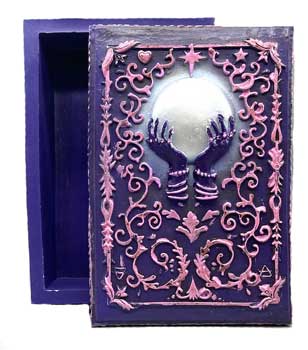 
            
                Load image into Gallery viewer, 3 3/4&amp;quot;x 5 1/2&amp;quot; Crystal Ball tarot box
            
        