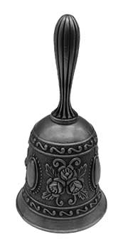 4 1/2" charcoal alloy hand bell