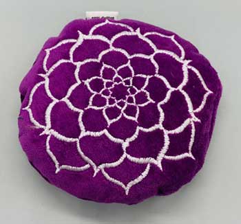 
            
                Load image into Gallery viewer, 4 1/2&amp;quot; Purple Velvet Lotus cushion
            
        