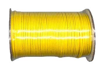 Yellow Waxed Cotton cord 2mm 100 yds