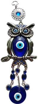 
            
                Load image into Gallery viewer, Watching Owl Evil Eye wall hanging
            
        