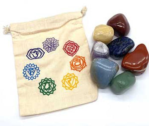 
            
                Load image into Gallery viewer, (set 0f 7) 7 Chakra tumbled stones
            
        