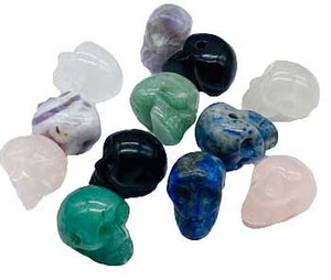 
            
                Load image into Gallery viewer, (set of 12) 12mm Skull various stones
            
        