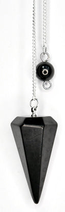 
            
                Load image into Gallery viewer, 6-sided Shungite pendulum
            
        