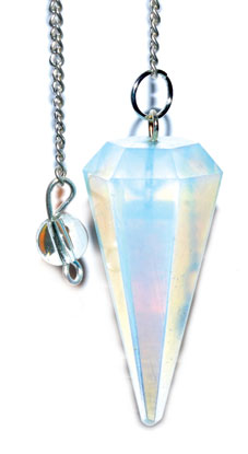
            
                Load image into Gallery viewer, 6-sided Opalite pendulum
            
        