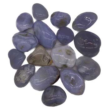 1 lb Chalcedony, Blue pebbles