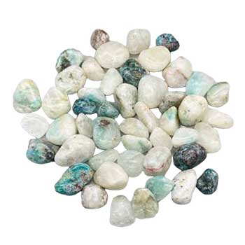1 lb Quartz W Chrysocolla tumbled stones