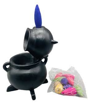 5" Cauldron backflow burner polyresin
