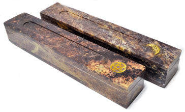 11" Soapstone incense burner assorted