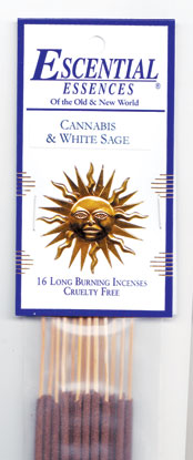 
            
                Load image into Gallery viewer, Cannabis &amp;amp; White Sage escential essences incense sticks 16 pack
            
        