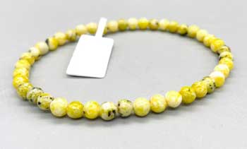 4mm Turquoise, Yellow bracelet