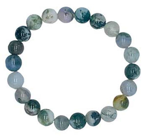 
            
                Load image into Gallery viewer, 8mm Moss Agate bracelet
            
        