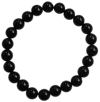 
            
                Load image into Gallery viewer, 8mm Black Onyx (natural agate dyed) bracelet
            
        