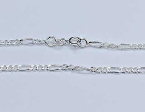 20" Sterling Figaro chain