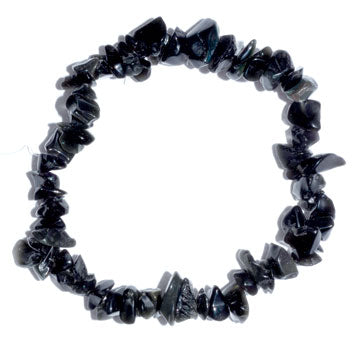 
            
                Load image into Gallery viewer, Obsidian, Black chip bracelet
            
        