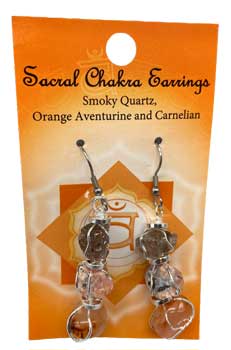 Sacral chakra earrings