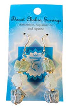 Throat chakra earrings