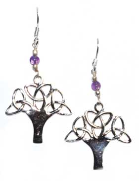 
            
                Load image into Gallery viewer, 1.25&amp;quot; tree amethyst earrings
            
        