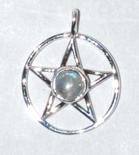 11/16" Pentagram Moonstone sterling