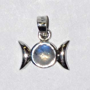 
            
                Load image into Gallery viewer, 9/16&amp;quot; Triple Goddess Moonstone sterling
            
        
