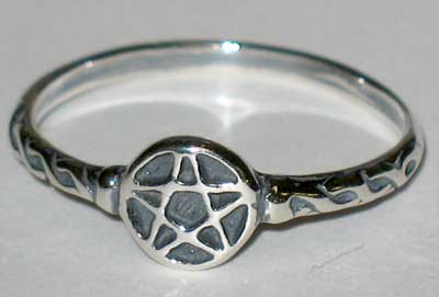 
            
                Load image into Gallery viewer, Pentagram ring size 5 sterling
            
        