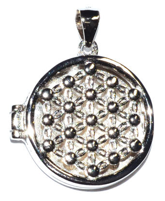 3/4" Flower of Life locket sterling pendant