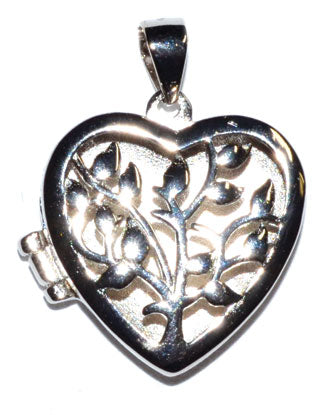 
            
                Load image into Gallery viewer, 3/4&amp;quot; Tree Heart locket sterling pendant
            
        